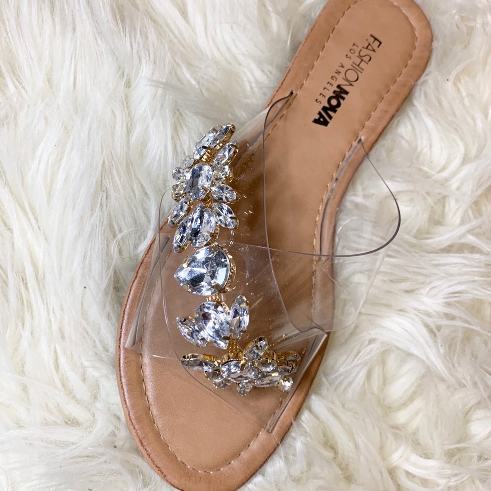 Bedazzled Sandals! NEVER WORN